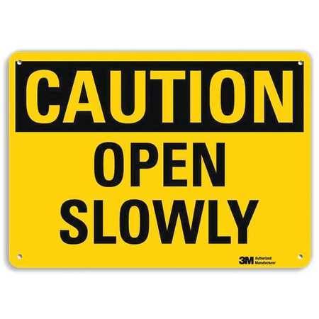 Caution Sign,10" W,7" H,0.040" Thick (1