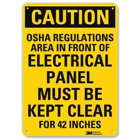 Caution Sign,10" W,14" H,0.040" Thick (1