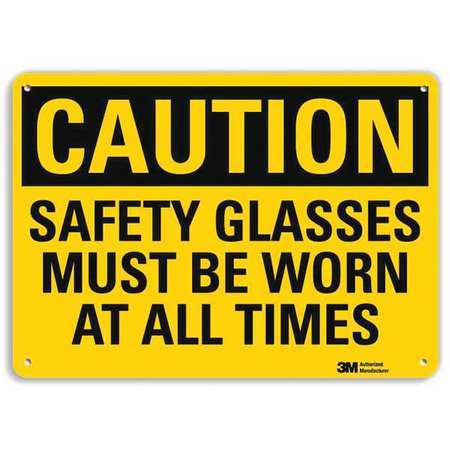 Caution Sign,10" W,7" H,0.040" Thick (1