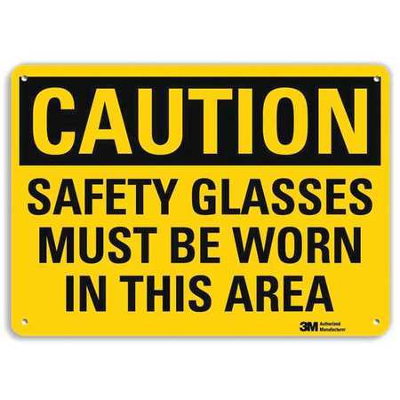 Caution Sign,10" W,7" H,0.040" Thick (1