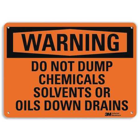 Warning Sign,do Not Dump Chemicals,10inh