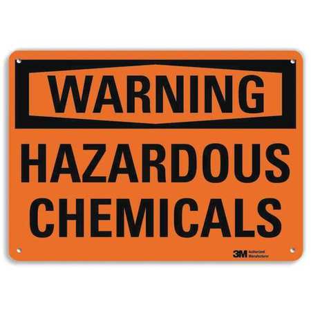 Warning Sign,hazardous Chemicals,10 In H