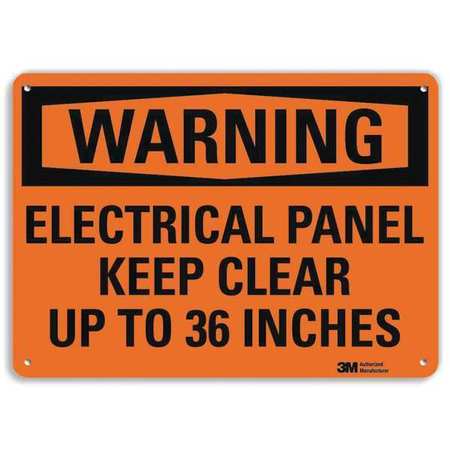 Warning Sign,electrical Panel,7"x10" (1