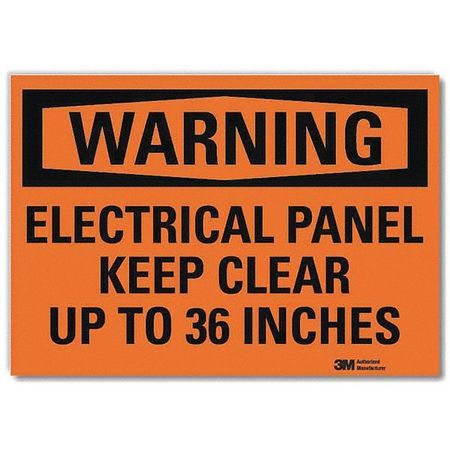 Warning Sign,electrical Panel,5 In. H (1