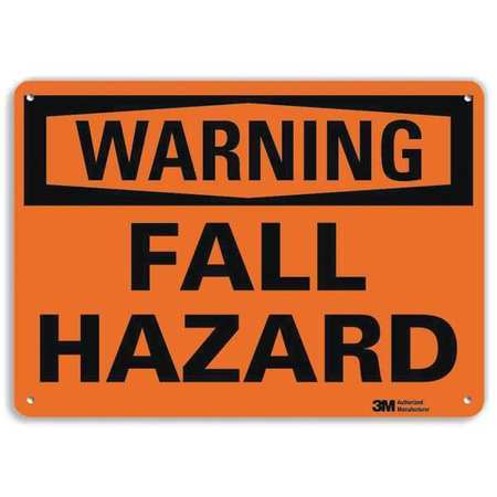 Warning Sign,fall Hazard,10in H X 14in W