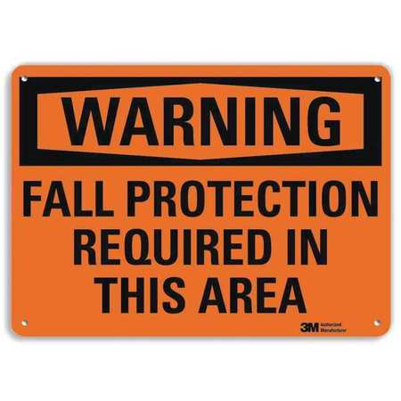 Warning Sign,fall Protection,10 In. H (1