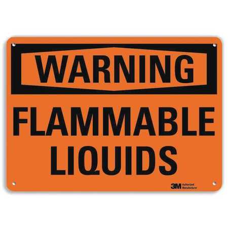 Warning Sign,flammable Liquids,10 In. H