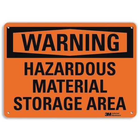 Warning Sign,storage Area,surface,10in H