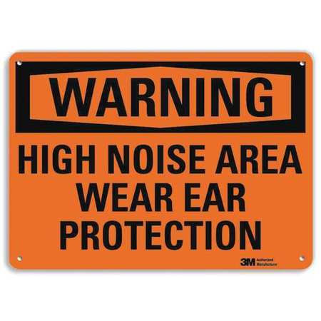 Warning Sign,high Noise Area,text,10in H