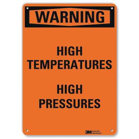 Warning Sign,high Temperatures,14 In. H