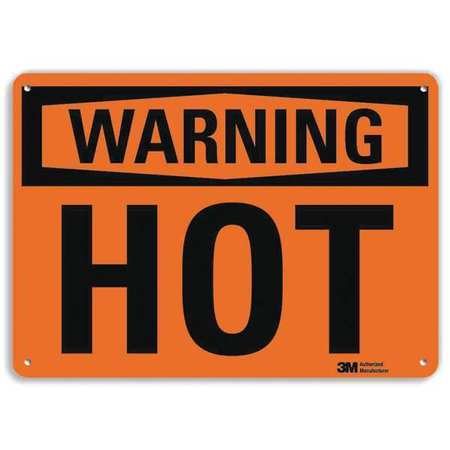 Warning Sign,hot,black/orange,10 In. H (