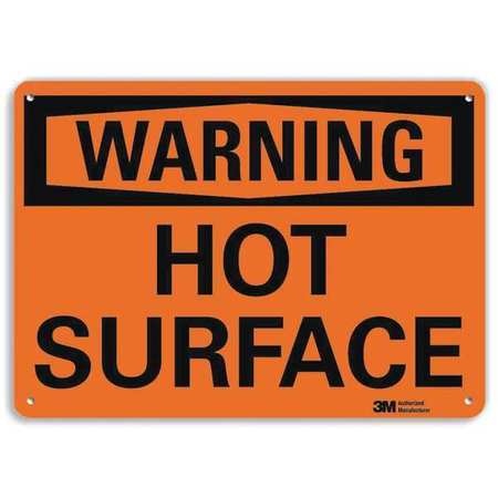 Warning Sign,hot Surface,10in H X 14in W