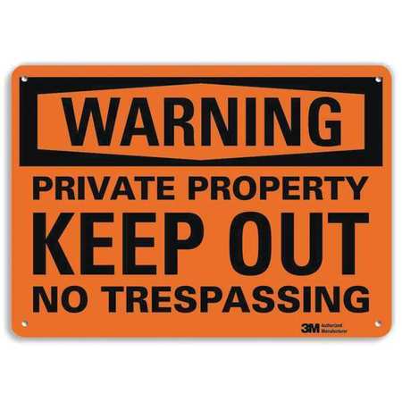 Admittance Sign,keep Out,10 In. H,text (