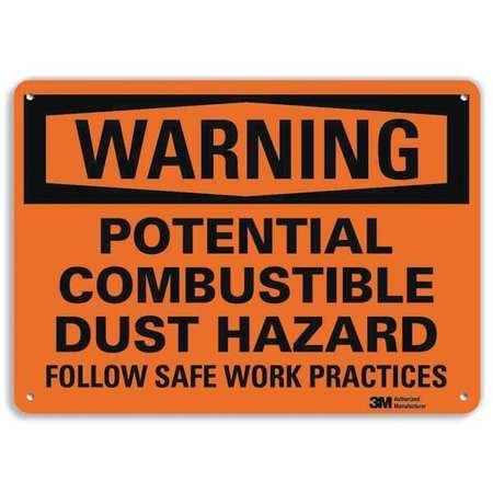 Warning Sign,combustible Dust,10 In. H (