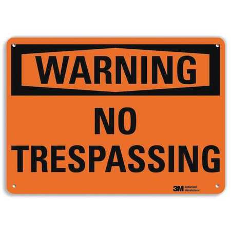 Admittance Sign,no Trespassing,10 In. H