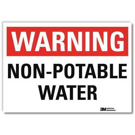 Warning Sign,non Potable Water,5 In. H (