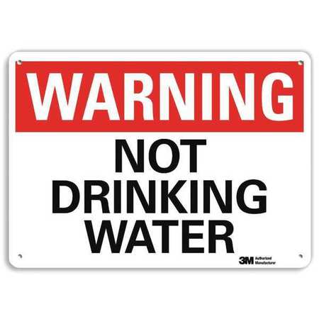 Warning Sign,not Drinking Water,10 In. H