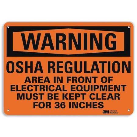 Warning Sign,electrical Hazard,10 In. H