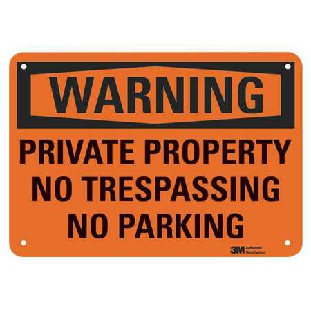 Admittance Sign,no Parking,10 In. H,text