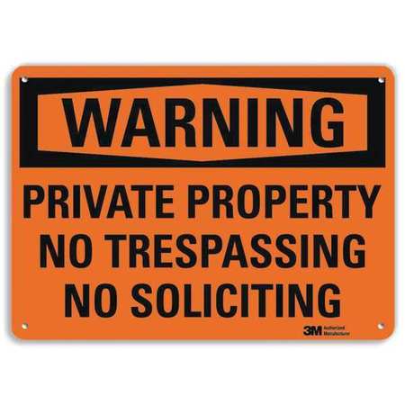 Admittance Sign,no Soliciting,10 In. H (