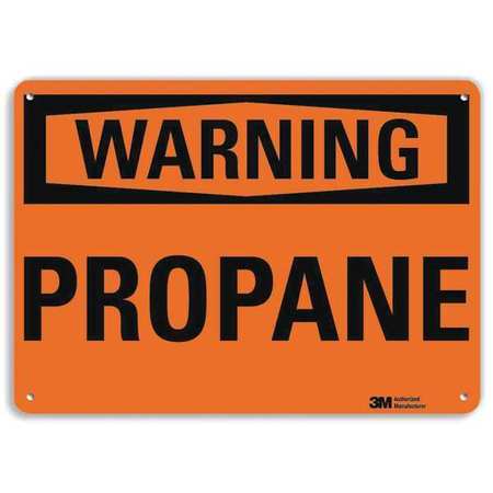 Warning Sign,propane,black/orange,10in H