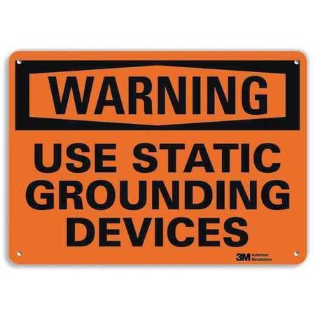 Warning Sign,static Devices,10 In H,text