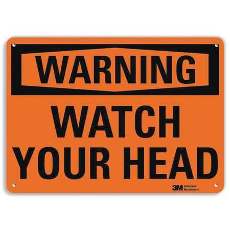 Warning Sign,watch Your Head,10 In. H (1