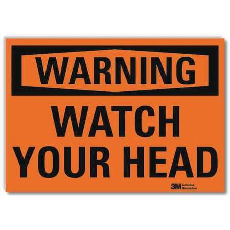 Warning Sign,watch Your Head,5 In. H (1