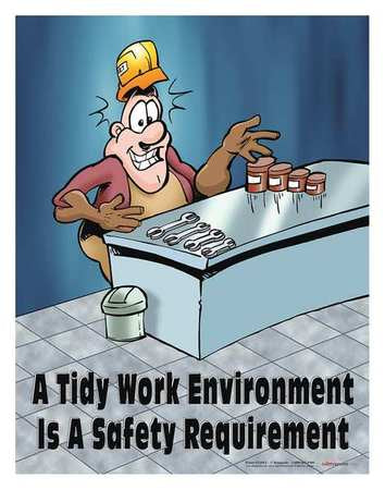 Safety Poster,a Tidy Work Environment,en