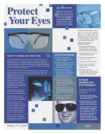 Safety Poster,protect Your Eyes,eng (1 U