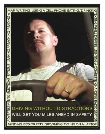 Safety Poster,driving Without Distrac,en