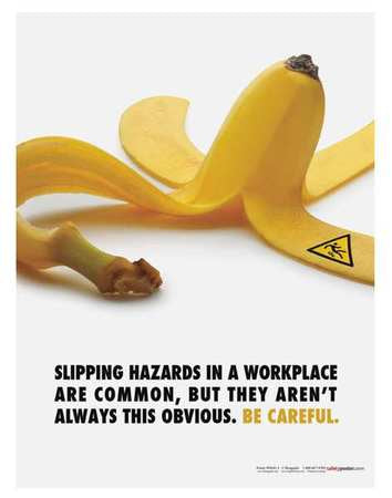 Safety Poster,slipping Hazards In A,eng