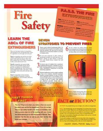 Safety Poster,fire Safety,eng (1 Units I