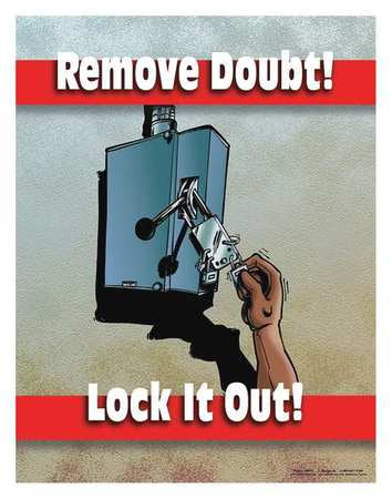 Safety Poster,remove Doubt, Lock It,eng