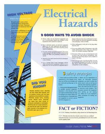 Safety Poster,electrical Hazards,eng (1