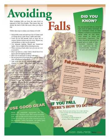 Safety Poster,falls Protection,eng (1 Un