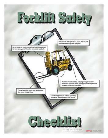 Safety Pstr,forklift Safety Checklist,en