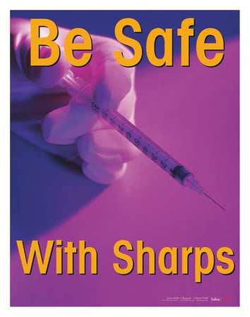 Safety Poster,be Safe With Sharps,eng (1