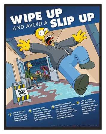 Simpsons Safety Poster,wipe Up,eng (1 Un