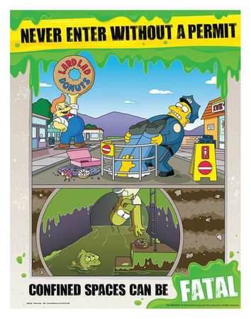 Simpsons Safety Poster,never Enter,eng (