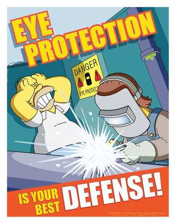 Simpsons Safety Poster,eye Protection,en