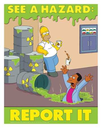 Simpsons Safety Poster,see A Hazard,eng