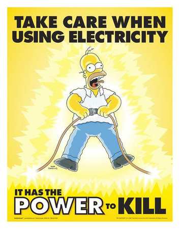 Simpsons Safety Poster,take Care,eng (1