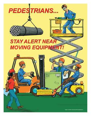 Safety Poster,pedestrians Stay Alert,eng