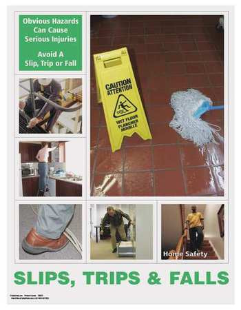 Safety Poster,slips, Trips And Falls,eng