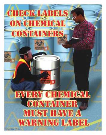 Safety Pstr,check Labels On Chemical,eng