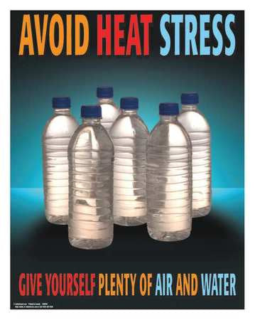 Safety Poster,avoid Heat Stress Give,eng