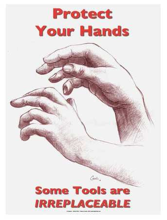 Safety Poster,protect Your Hands,eng (1