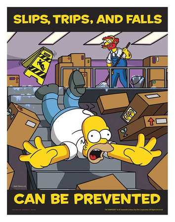 Simpsons Safety Poster,slips Trips,eng (