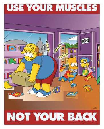 Simpsons Safety Pstr,use Your Muscles,en